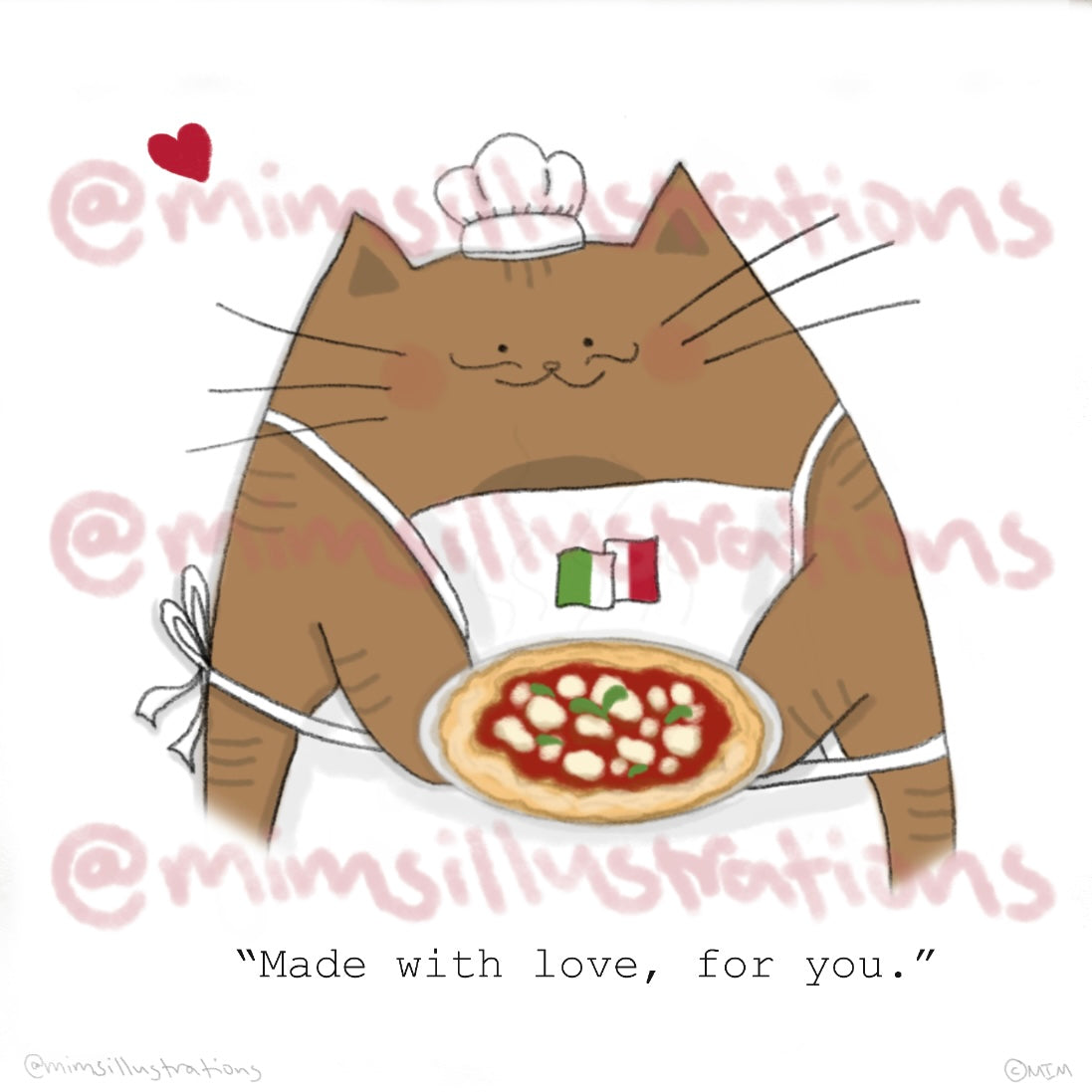 Chef Antonio and his homemade pizza π(Digital Print)