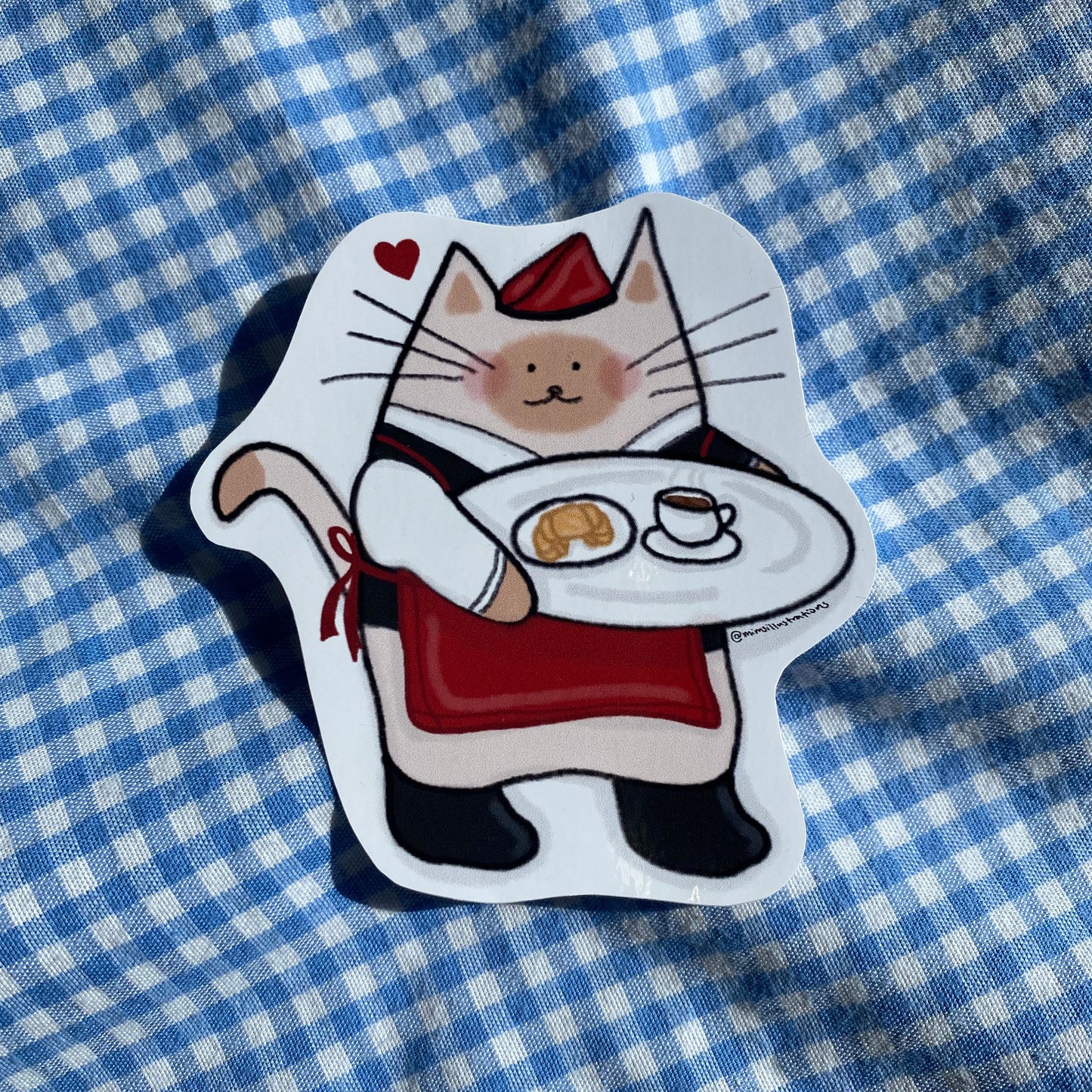 Sticker - Café Waitress Cat Maisie