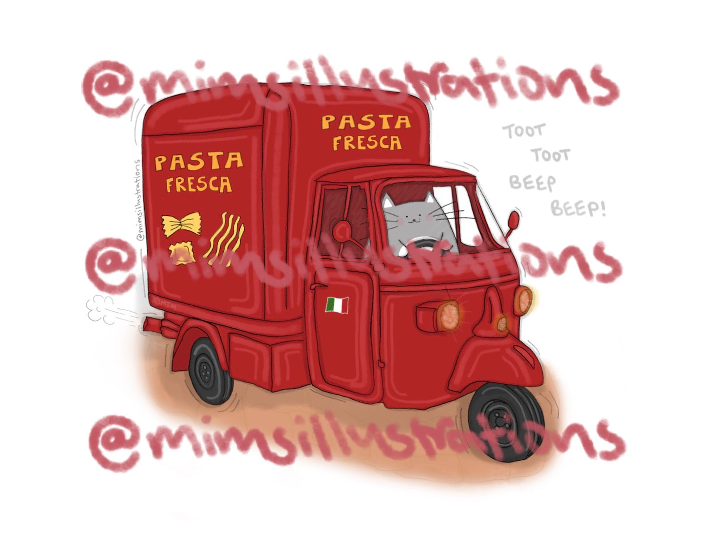 Fresh Pasta Truck Mim (Digital Print)