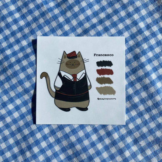 Sticker - Francesco Barista Cat
