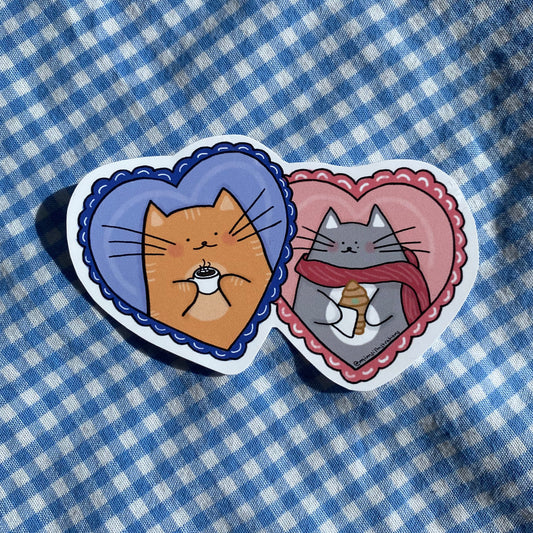 Vinyl Sticker - Cat Café Lovers